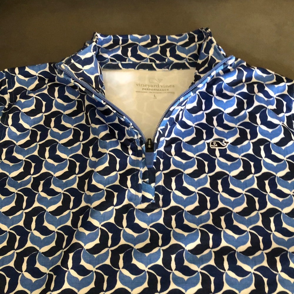 NWT Vineyard Vines Girls 1/4 zip performance top